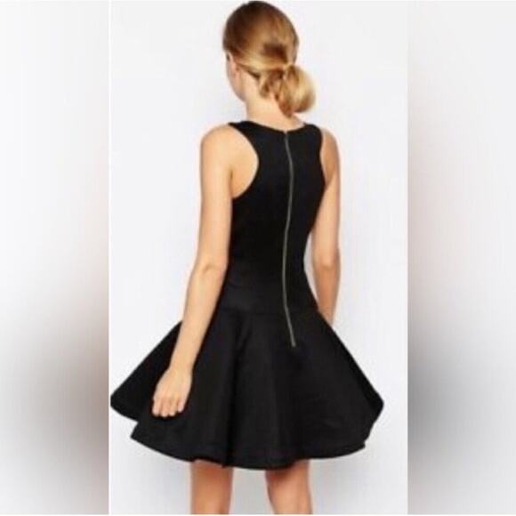 Ted Baker Cidia Skater Skirt Black Flare Sleeveless Dress Size 1 US Size 4 - Picture 2 of 14